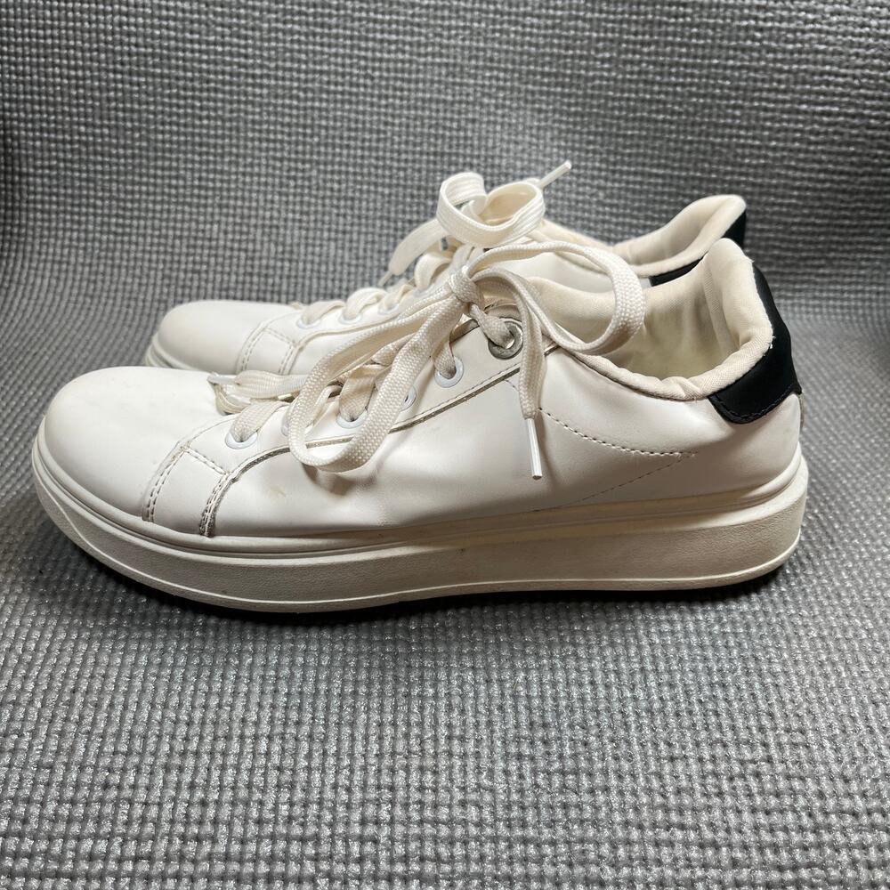 Madden Girl Sneakers‎ Shoes Womens Size 9 White Vegan Leather Lace Up Casual